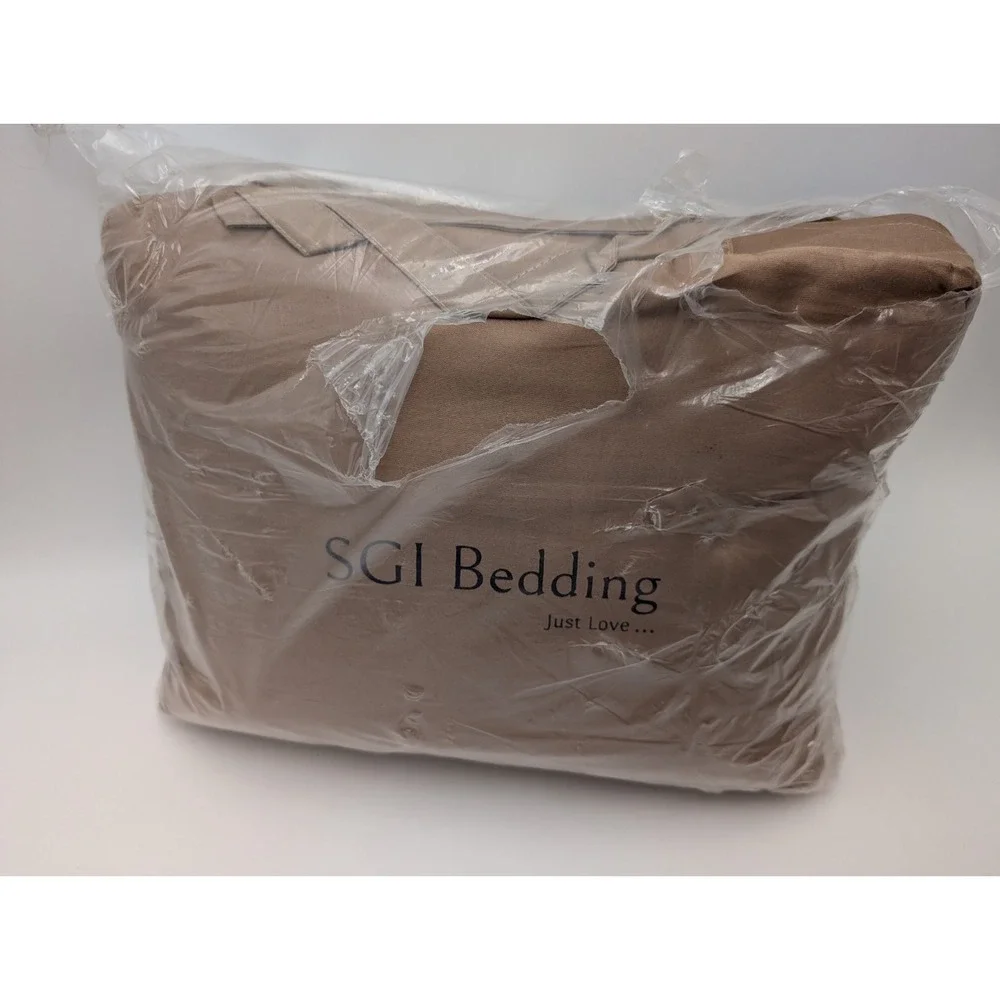 600 TC Cotton 4 PC RSheet Set Solid White Family King XL 144X84 Oversize Taupe‎